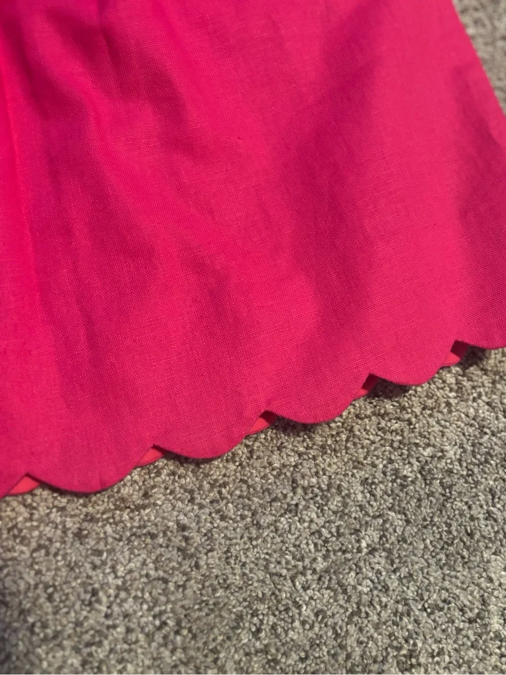 J. Crew Hot Pink A-Line Scallop Hem Skirt